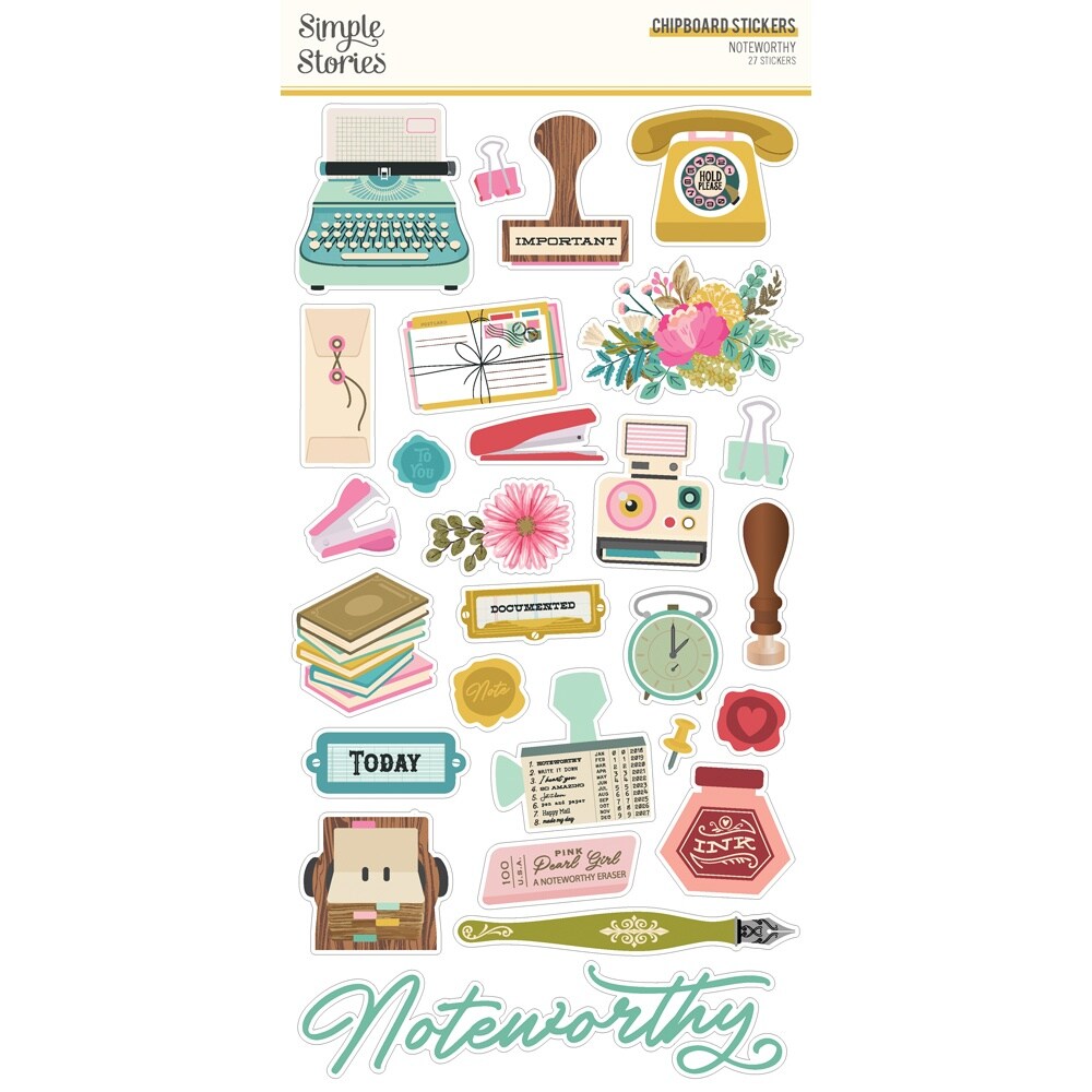 Noteworthy Chipboard Stickers-6&#x22;X12&#x22;