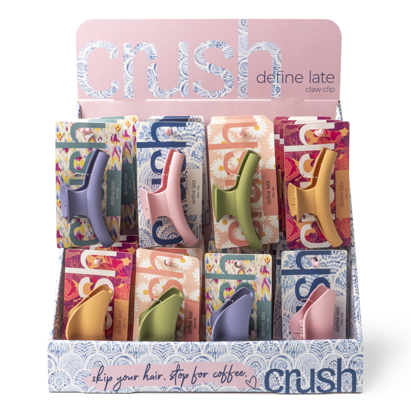Crush(TM) Define Late Claw Hair Clips-24 Piece Assortment
