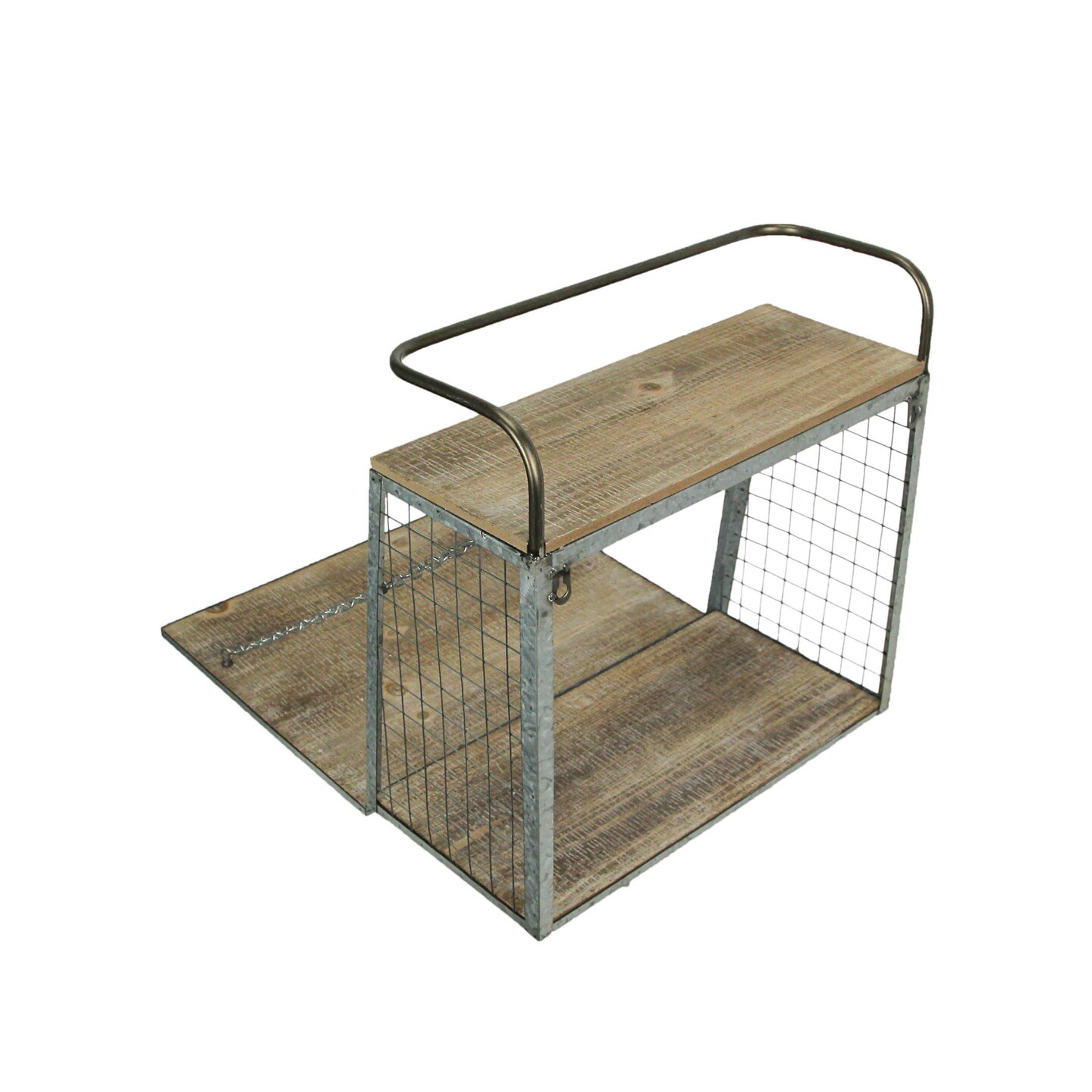 Wood &#x26; Metal Floating Shelf Wall Mounted Storage Home Bar Garden Box