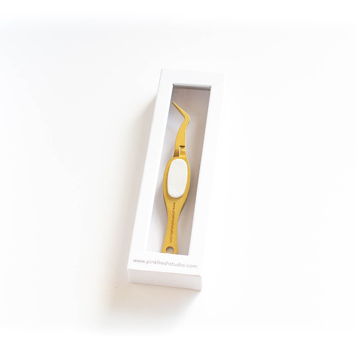 Pinkfresh Studio Essentials Reverse Craft Tweezers-Gold