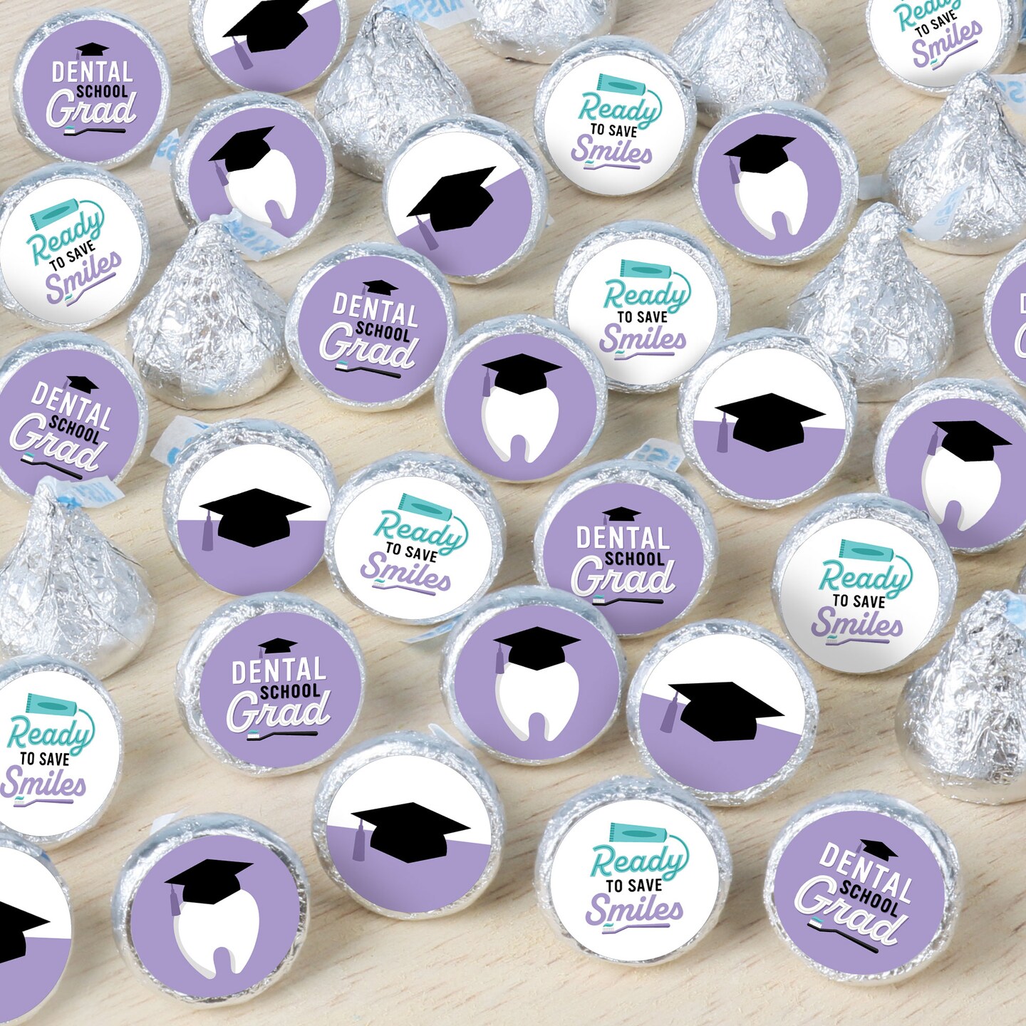 Big Dot of Happiness Dental School Grad - Dentistry and Hygienist Graduation Party Small Round Candy Stickers - Party Favor Labels - 324 Count