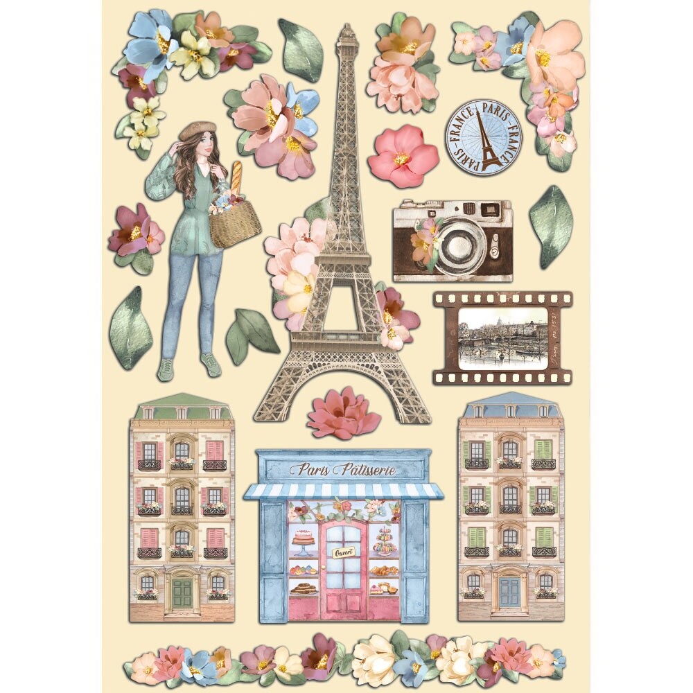 Stamperia Wooden Shapes A5-Oh La La
