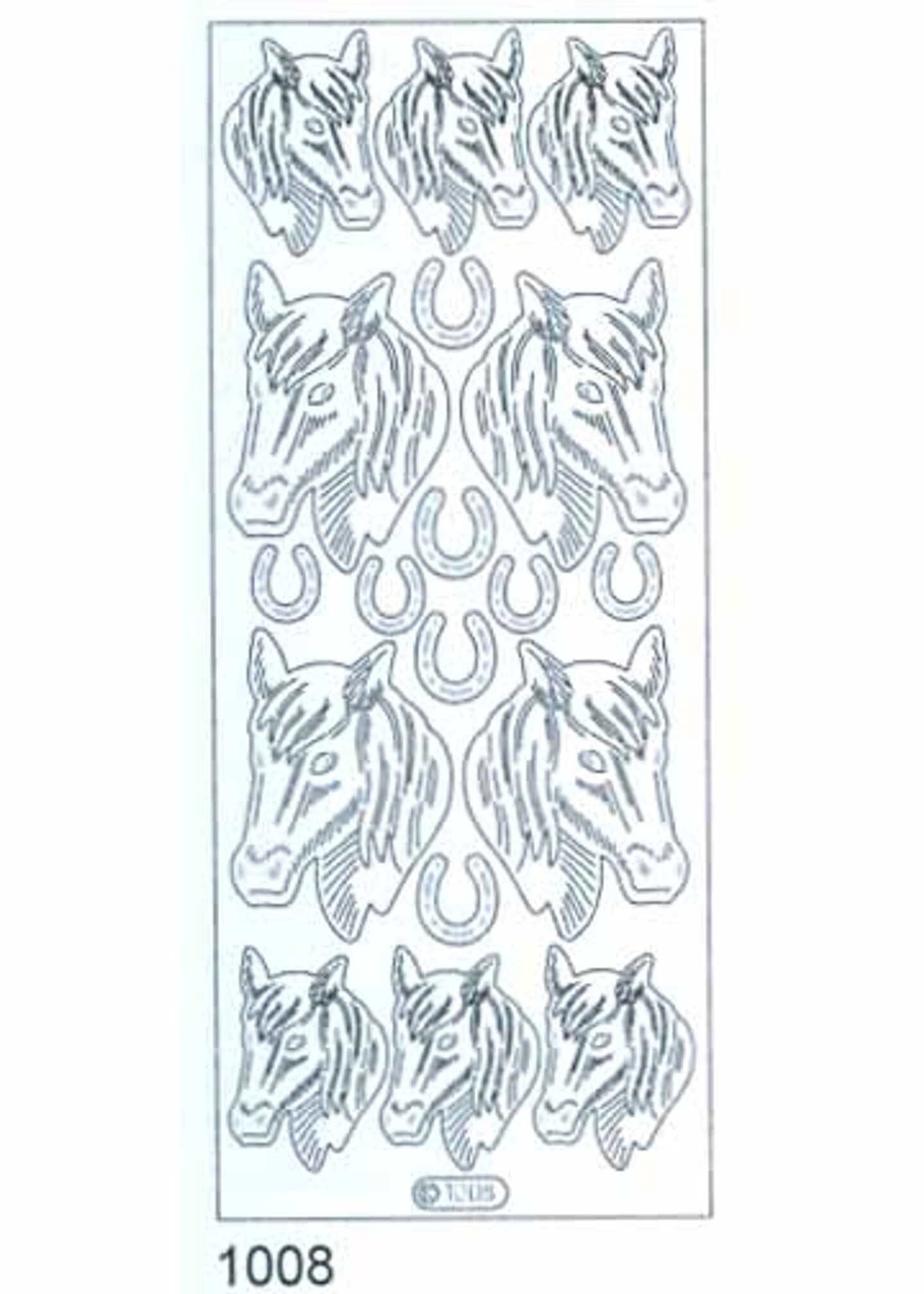 Starform Deco Stickers - Horse Heads - Silver
