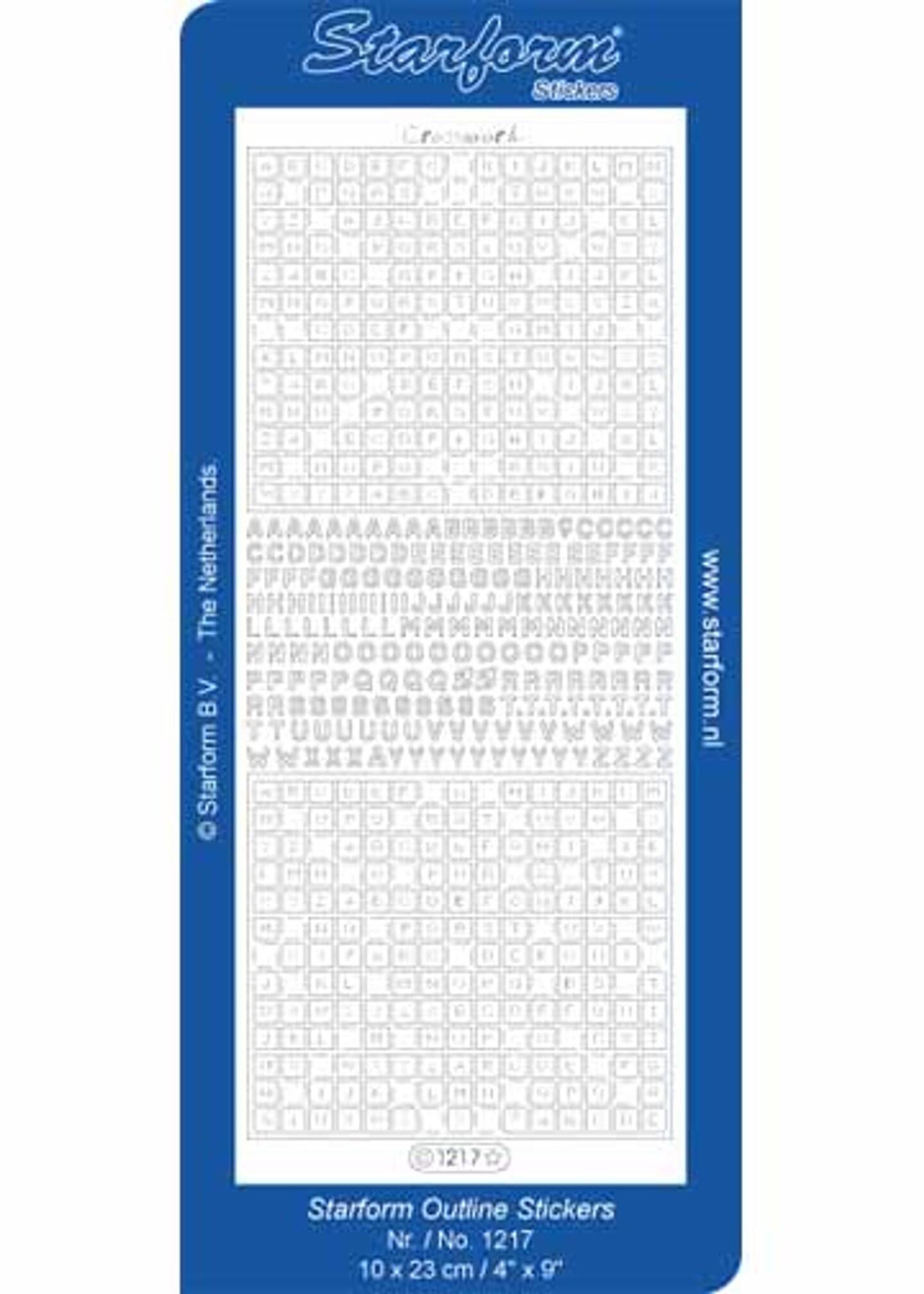 Starform Deco Stickers - Crosswords - Silver