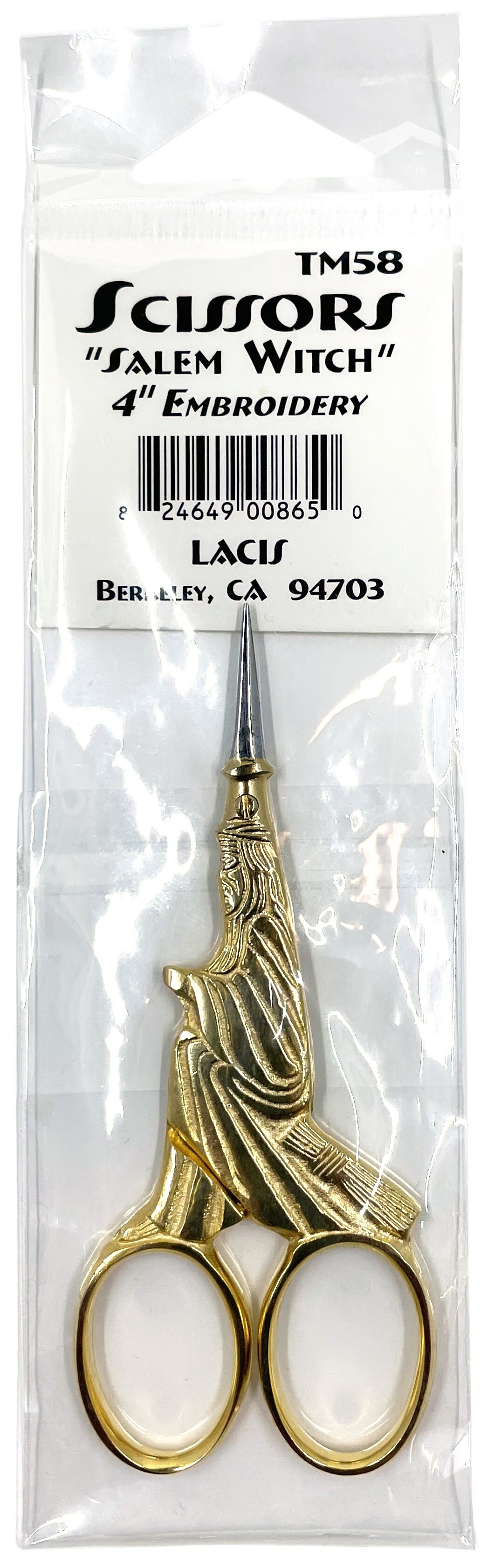 Lacis Embroidery Scissors 4&#x22;-Salem Witch