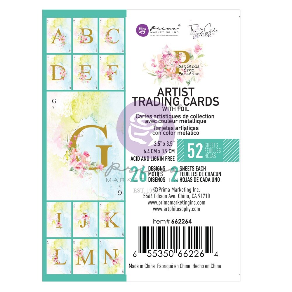 Prima Marketing ATC Alpha Cards 52/Pkg-Postcards From Paradise