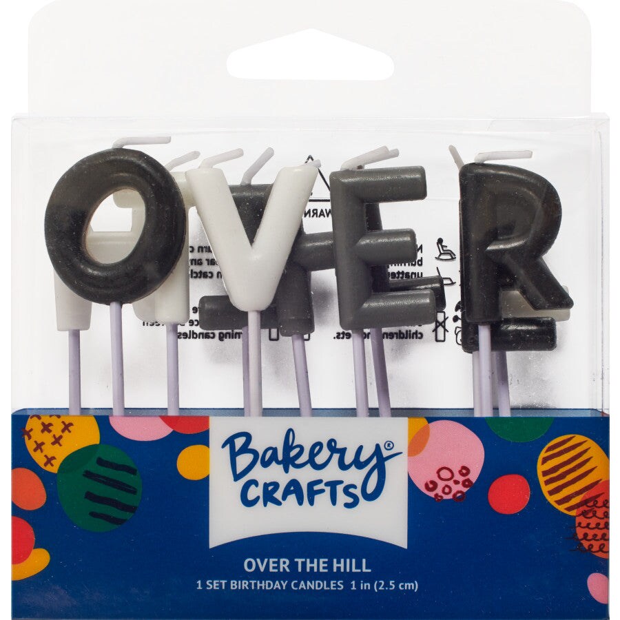 Over the Hill Letters Specialty Candles, 1 Set