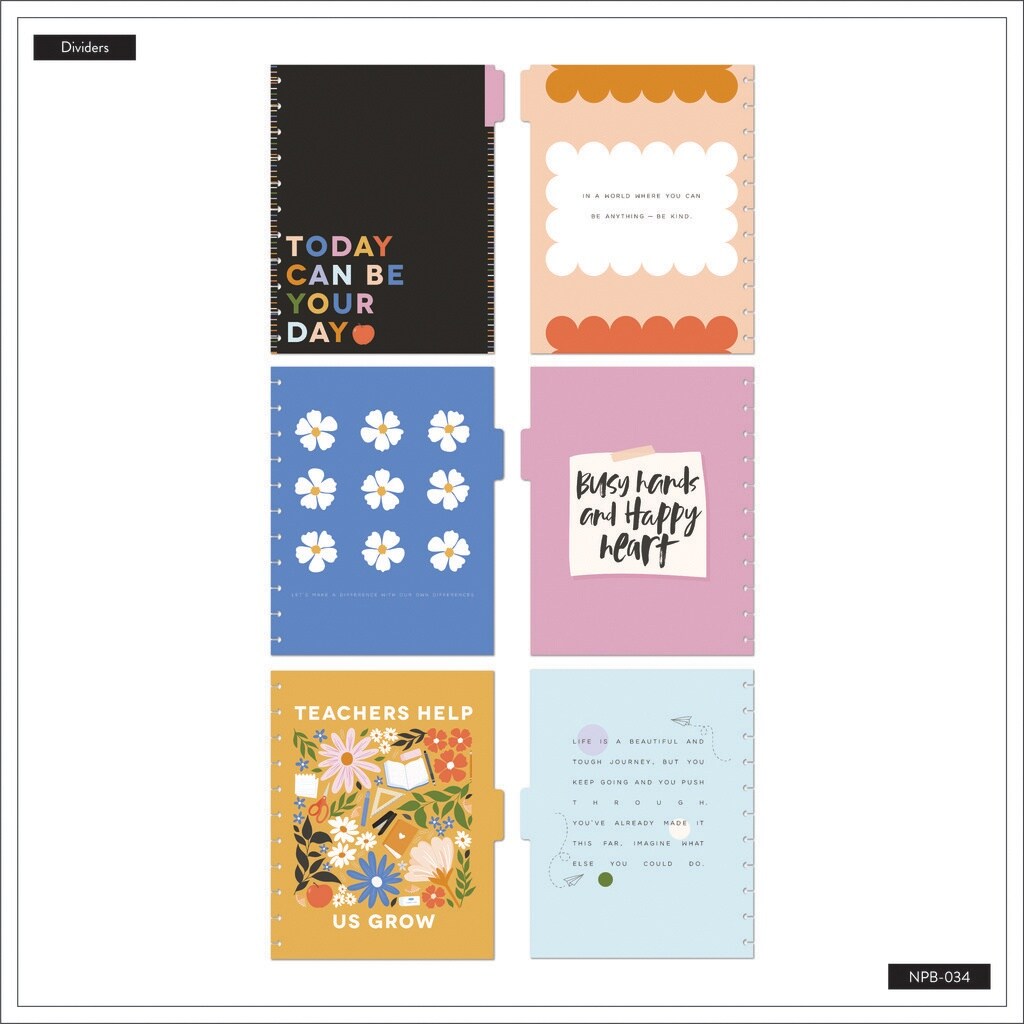 Happy Planner Big Notebook W/60 Sheets 8.5&#x22;X11&#x22;-Teacher Notes