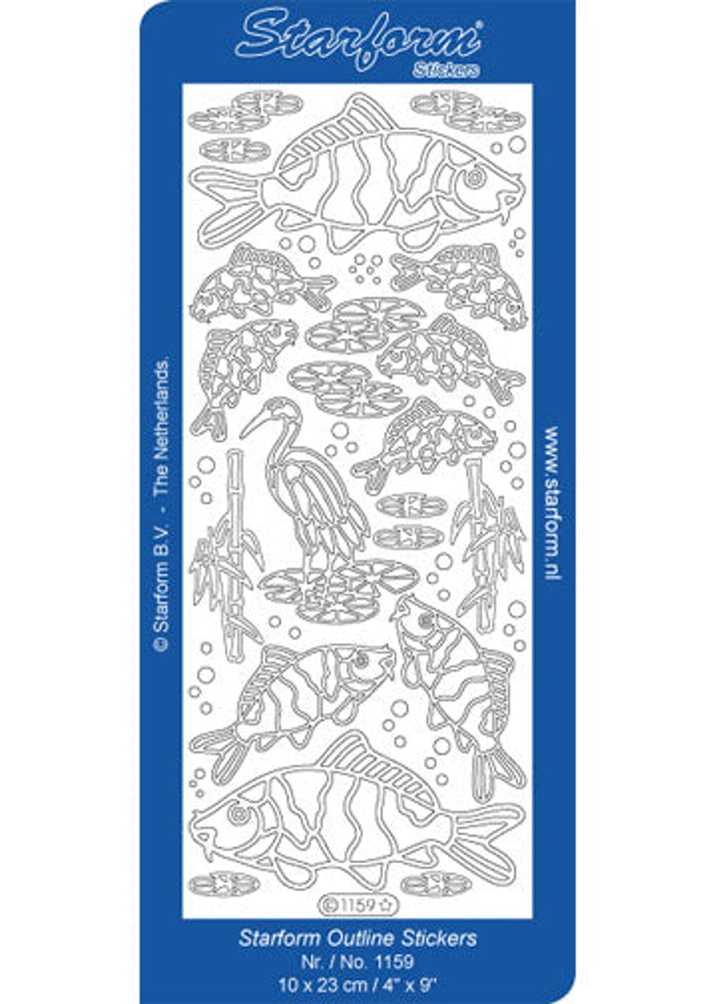 Starform Deco Stickers - Oriental Fish - Gold