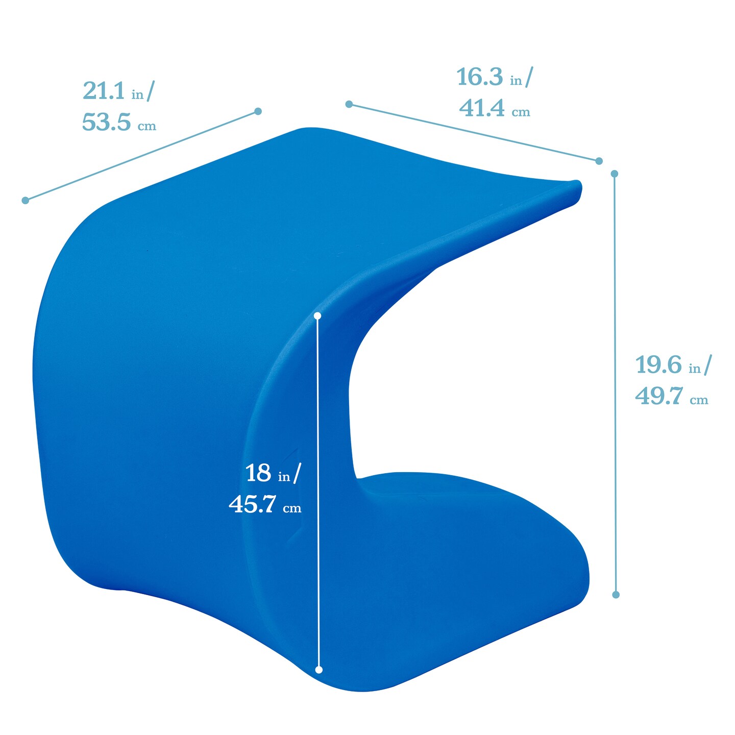 Wave Seat, 18in - 19.6in Seat Height, Perch Stool