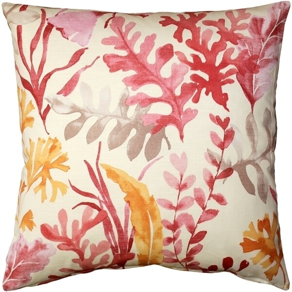 Pillow Decor   - Sea Garden Pink Throw Pillow 20X20