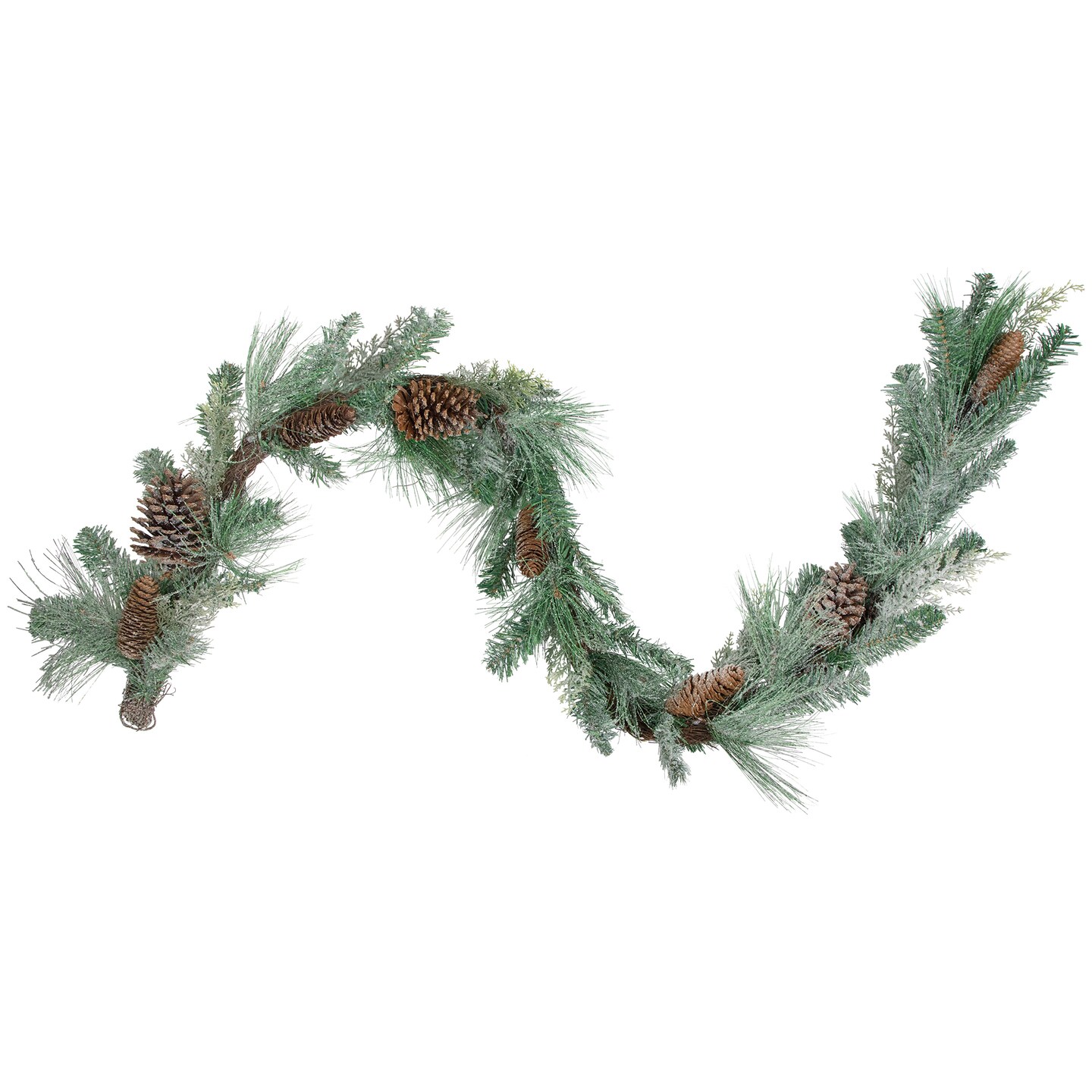 Northlight 6&#x27; x 9&#x22; Mixed Pine and Pine Cones Artificial Christmas Garland, Unlit