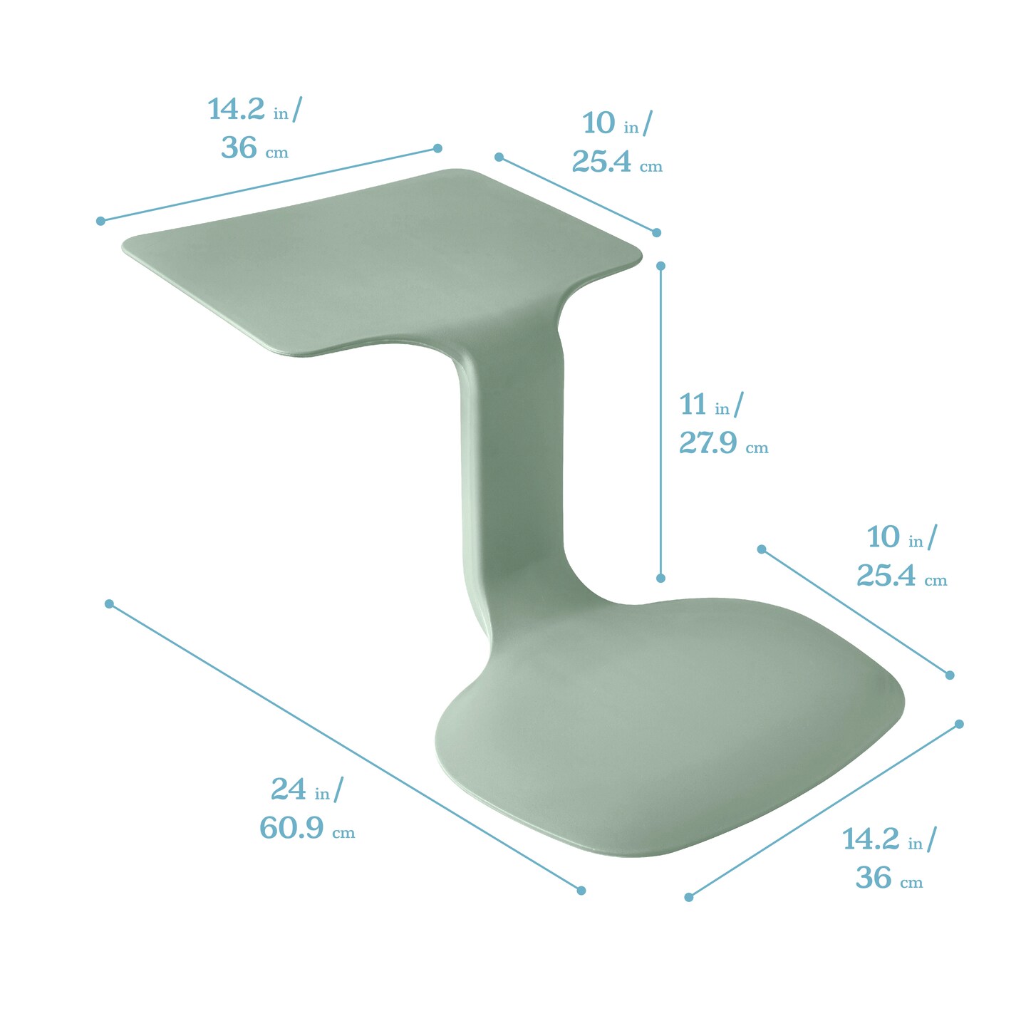 The Surf Portable Lap Desk, Kids Floor Desk, One-Piece Writing Table, Flexible Seating, 10-Pack
