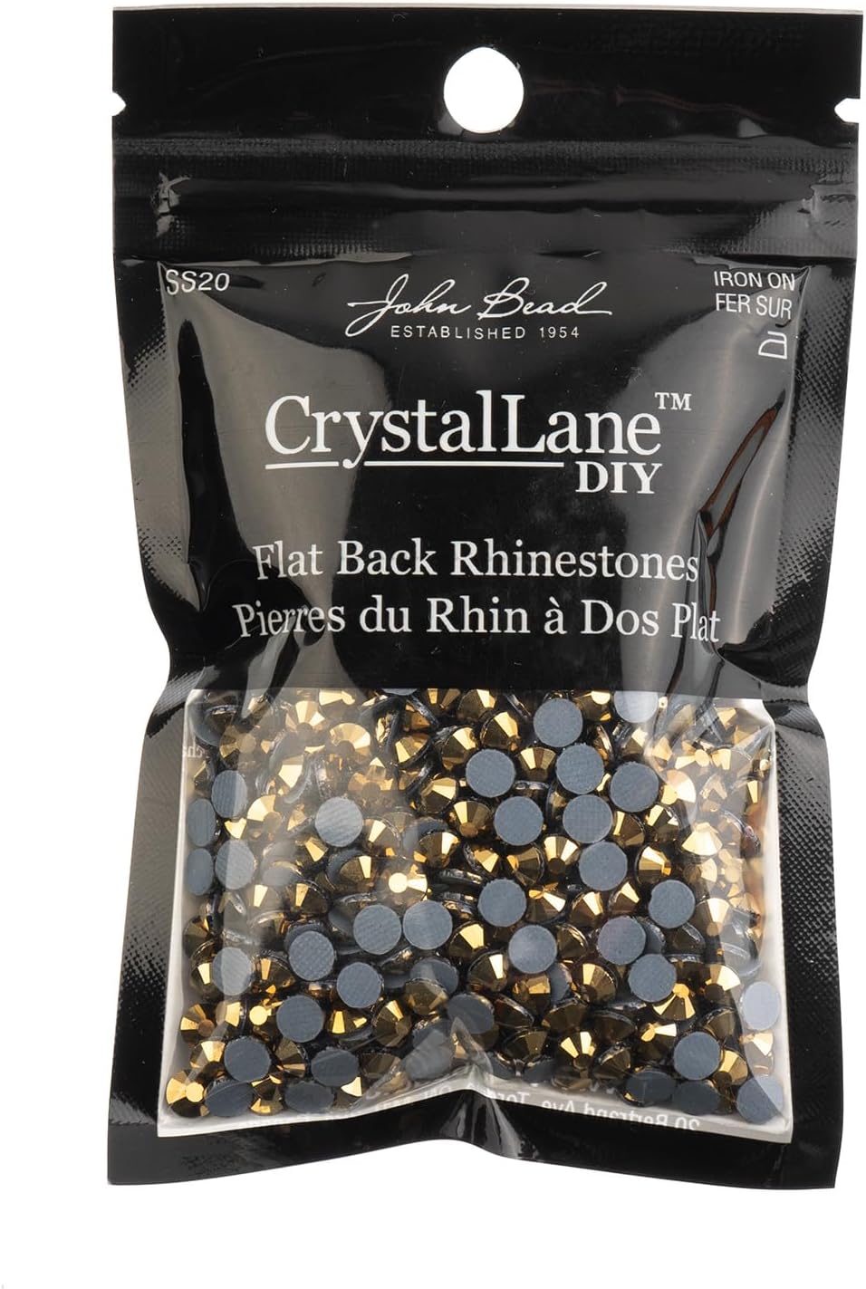 Crystal Lane DIY SS20 (4.7mm) Hot-fix Glass Flat Backs Rhinestones, 1440pcs