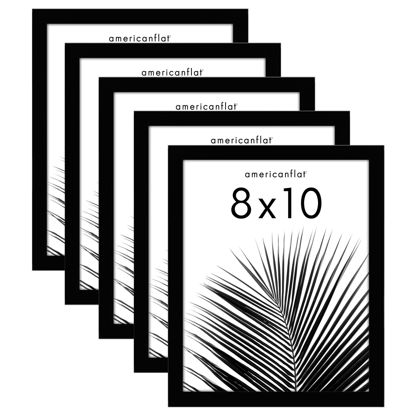 Americanflat 5 Pack of Picture Frames - Plexiglass Cover