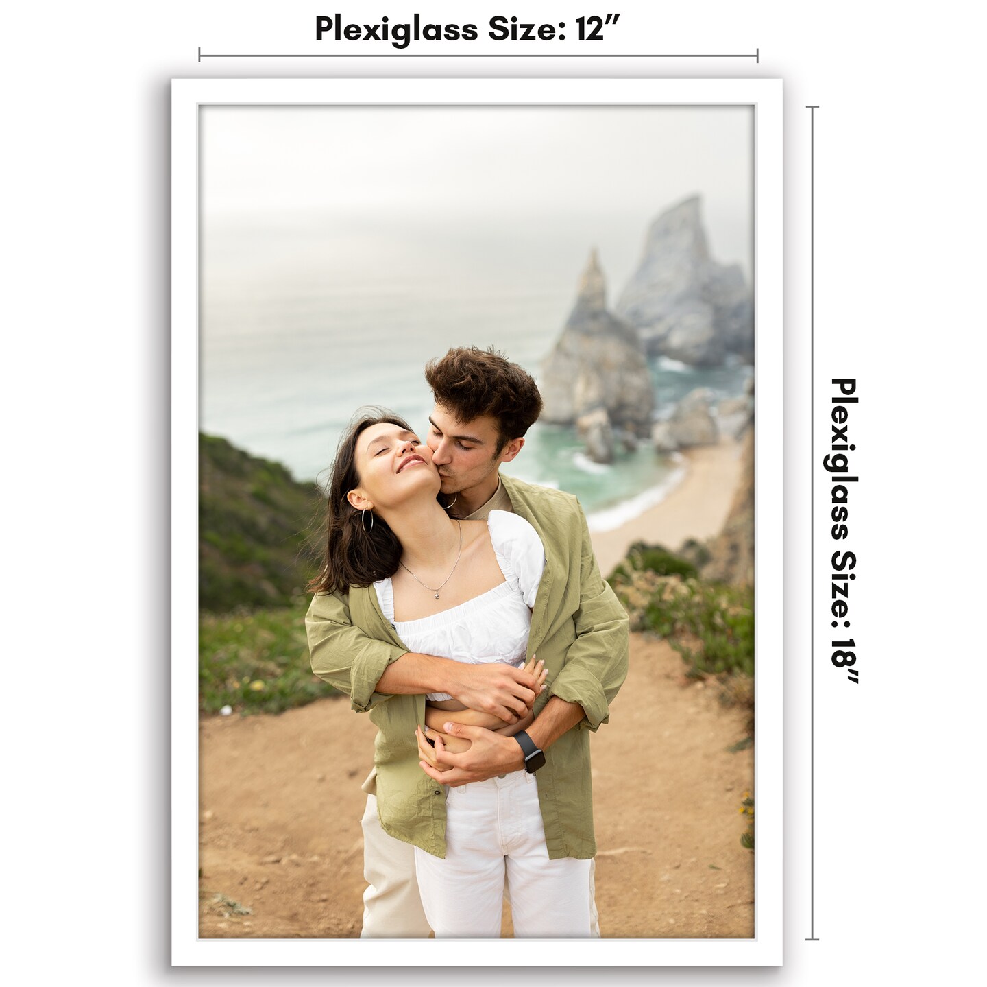 Americanflat Poster Frame - Perfect Frame for Photos and Artwork - Large Picture Frame - Polished Plexiglass - Hanging Hardware with Horizontal and Vertical Display