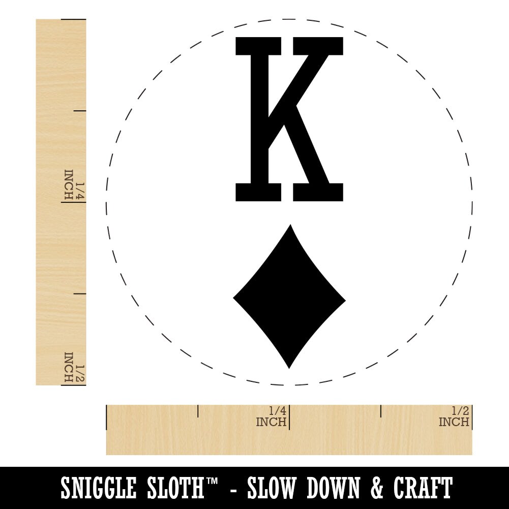 King of Diamonds Card Suit Self-Inking Rubber Stamp for Stamping Crafting Planners