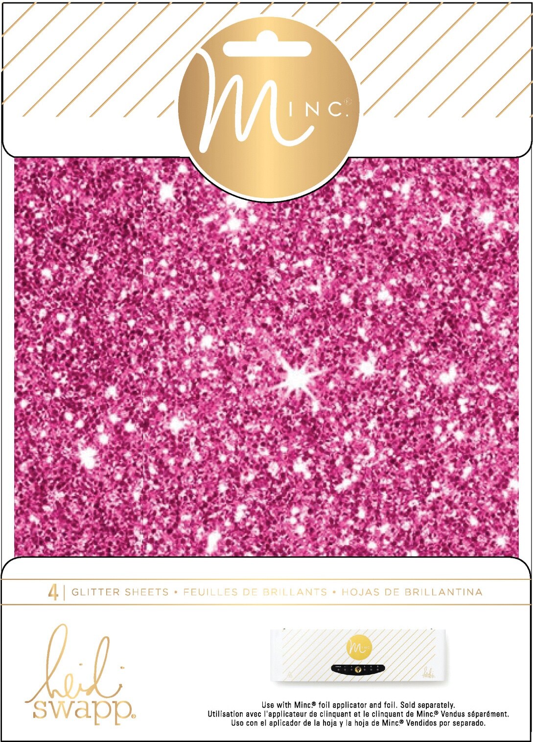 Heidi Swapp Minc Glitter Sheets 6&#x22;X8&#x22; 4/Pkg