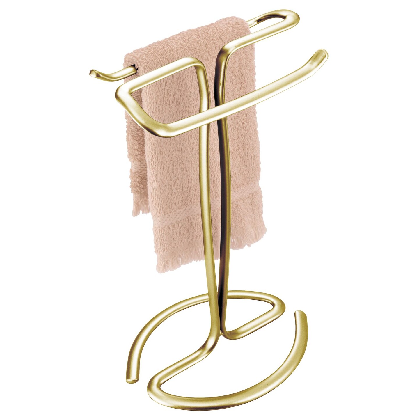 mDesign Fingertip Towel Holder for Bath Vanity Countertop