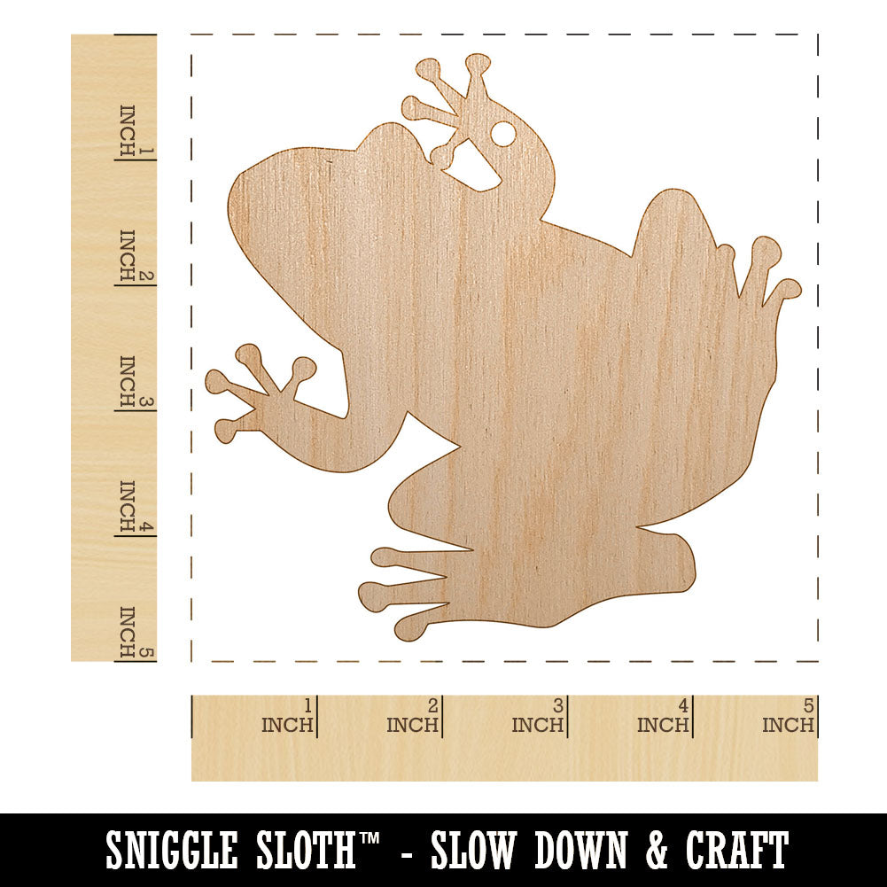 Rainforest Tree Frog Solid Unfinished Craft Wood Holiday Christmas Tree DIY Pre-Drilled Ornament