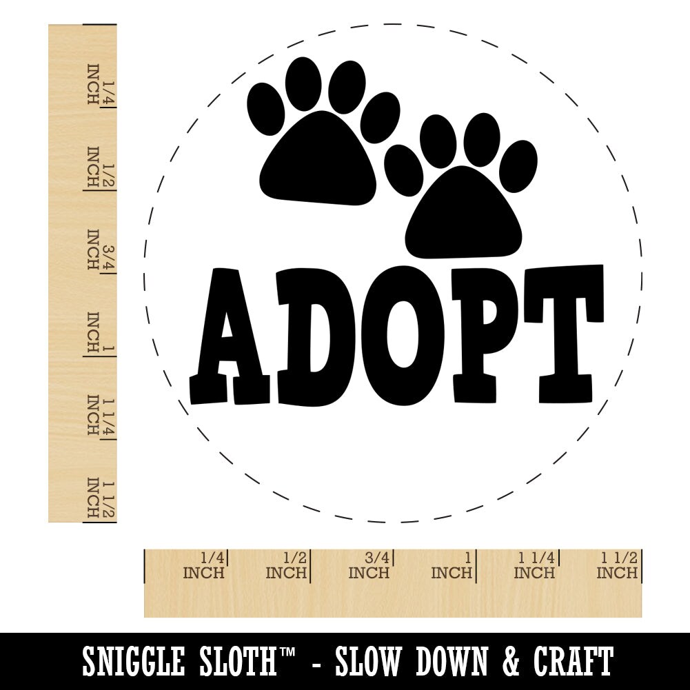 Adopt Cat Dog Paw Print Self-Inking Rubber Stamp for Stamping Crafting Planners