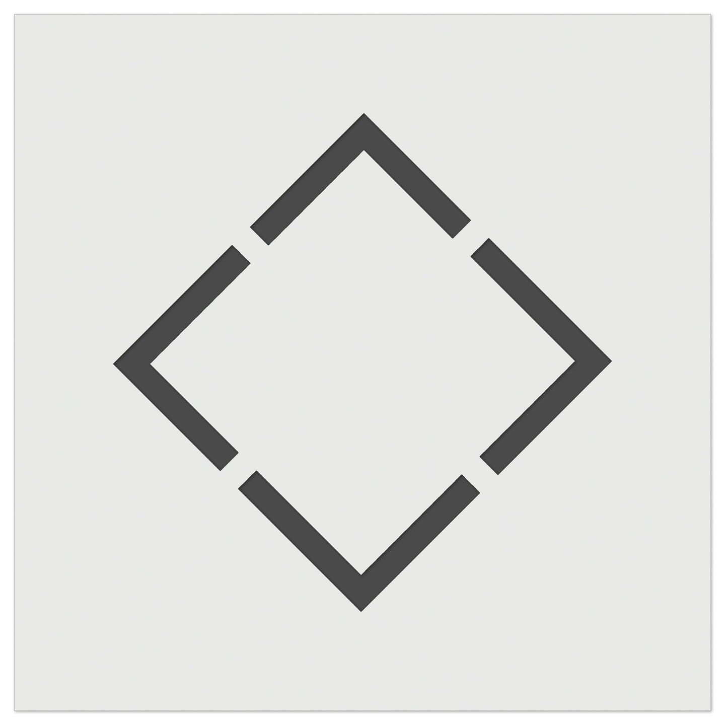Diamond Shape Border Outline Wall Cookie DIY Craft Reusable Stencil