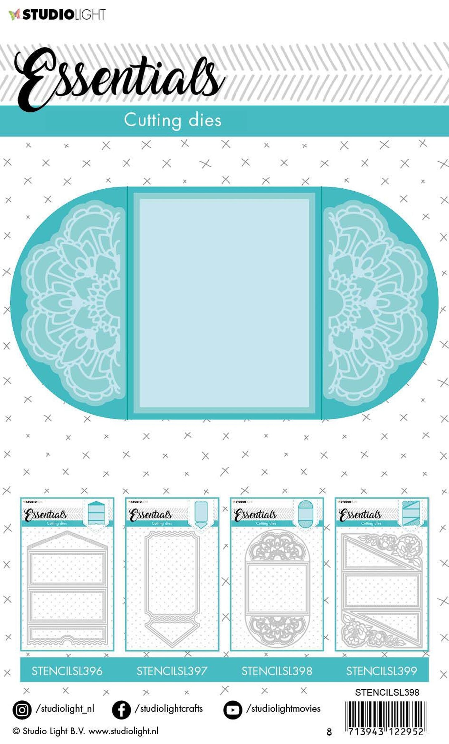 Studio Light Cutting Die Cardshape Doily Essentials 115x210mm nr.398
