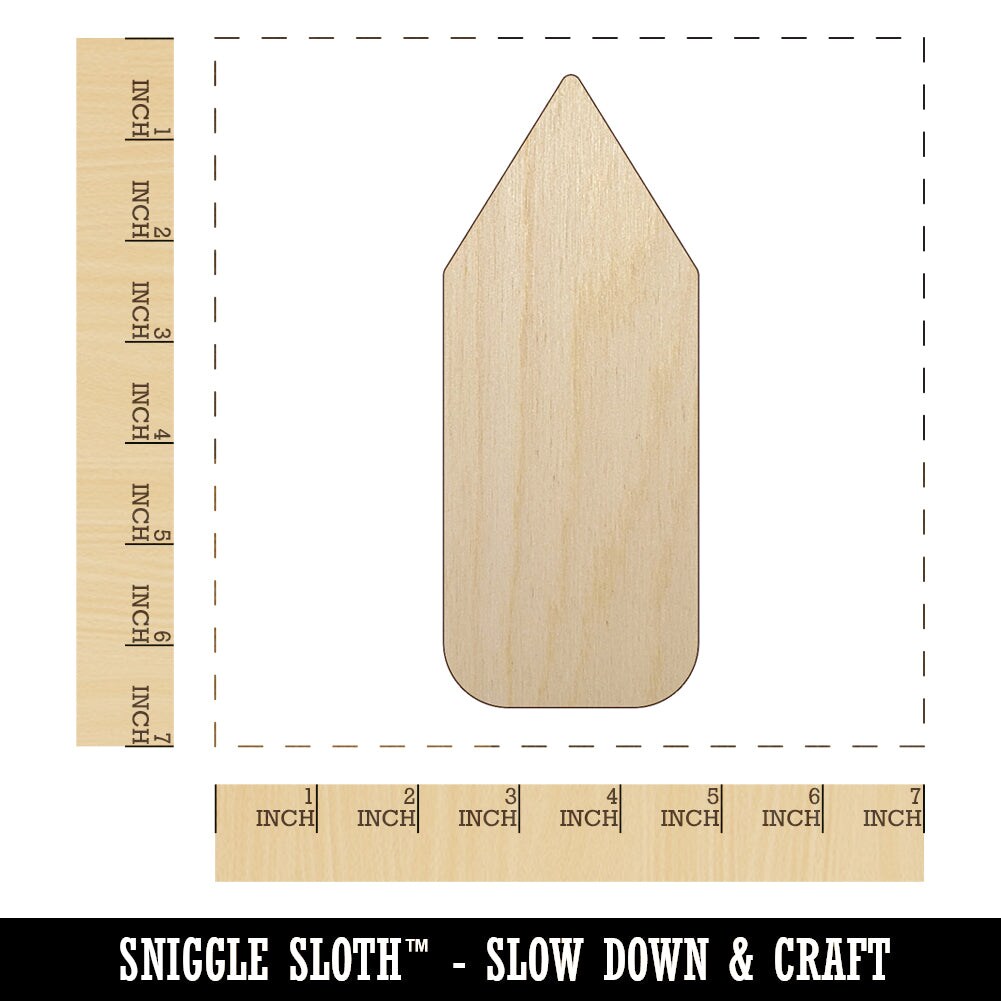 Pencil Solid School Unfinished Wood Shape Piece Cutout for DIY Craft Projects