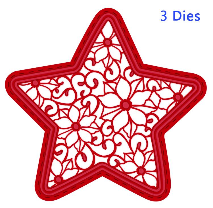 Ecstasy Crafts Poinsettia Star Die & Treat Cups Set