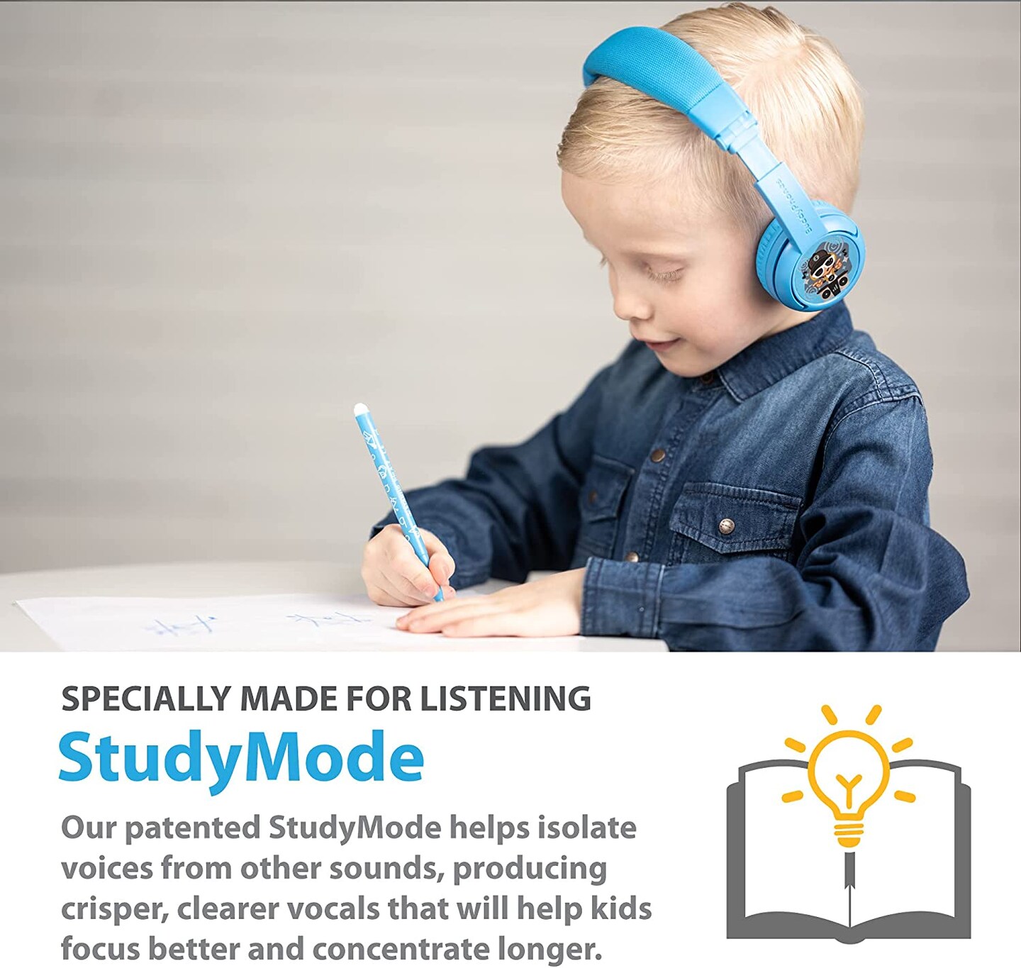 BuddyPhones Play Plus, Cool Blue