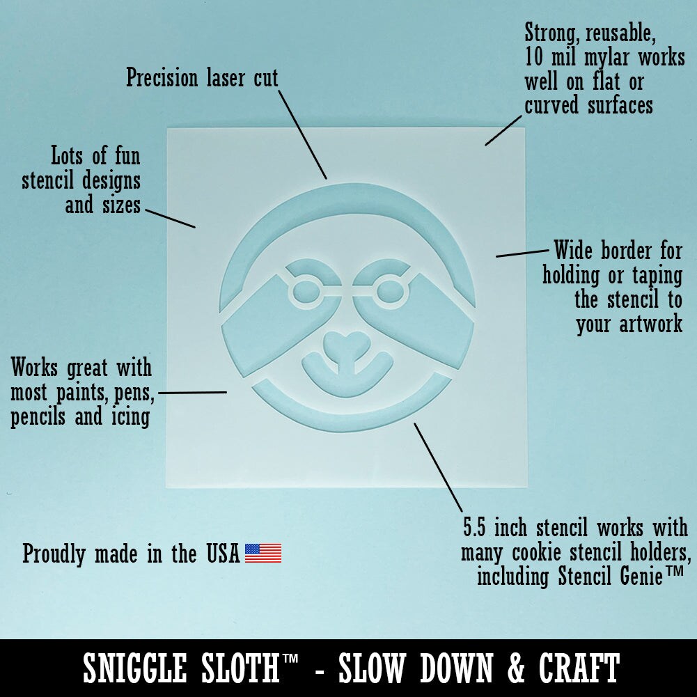 Buff Strong Bald Circus Man with Mustache Wall Cookie DIY Craft Reusable Stencil