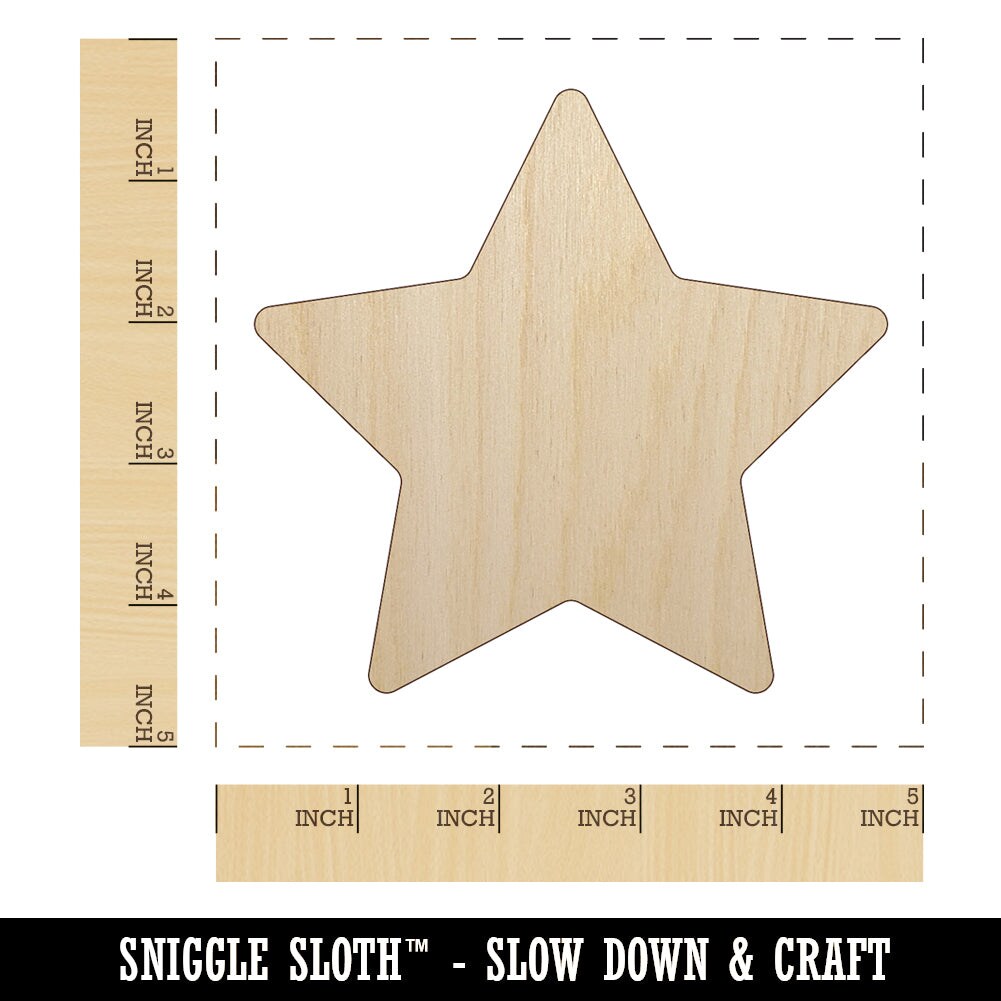 Burned Rustic Wooden Stars For Crafts