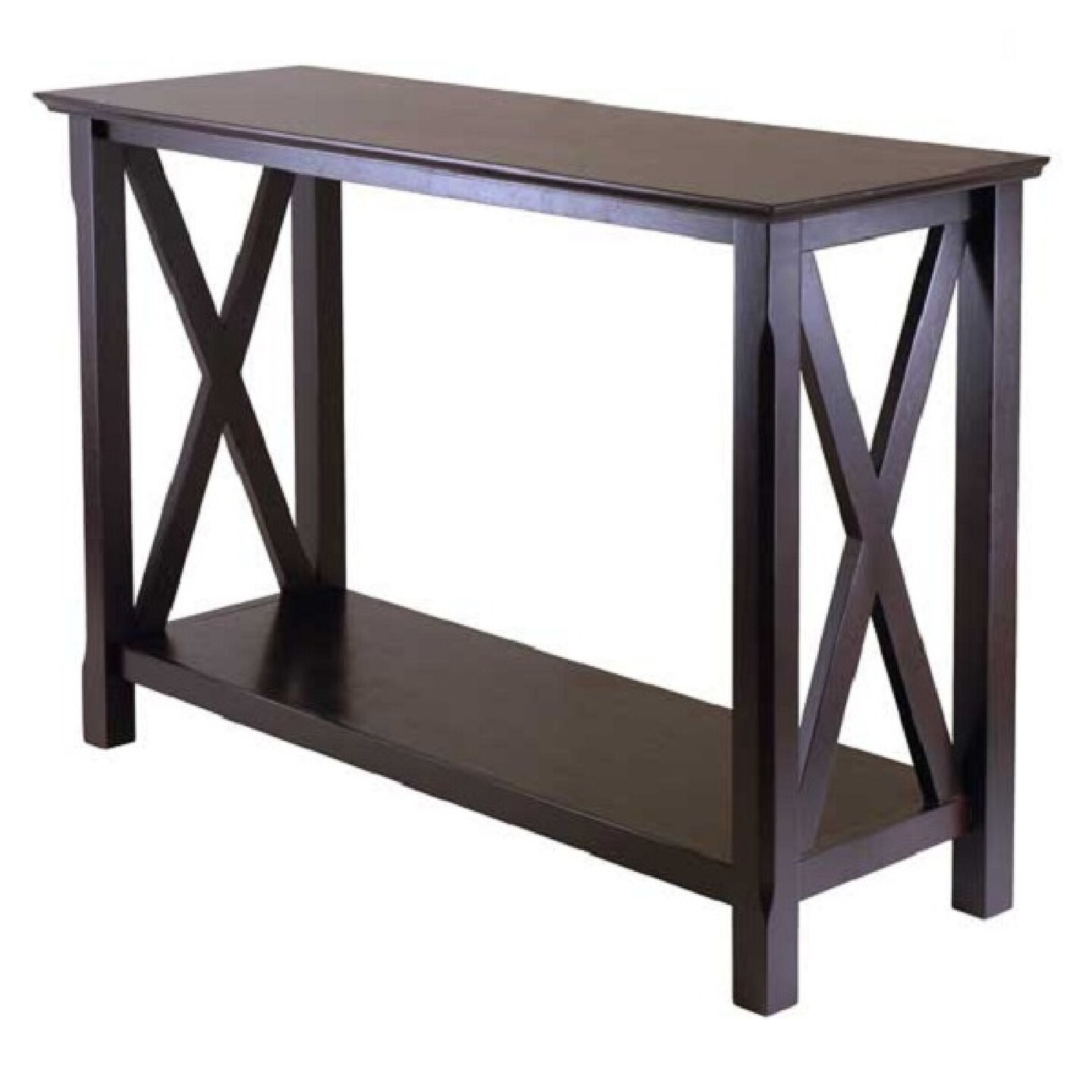 Contemporary Home Living 45&#x201D; Cappuccino Brown Console Table