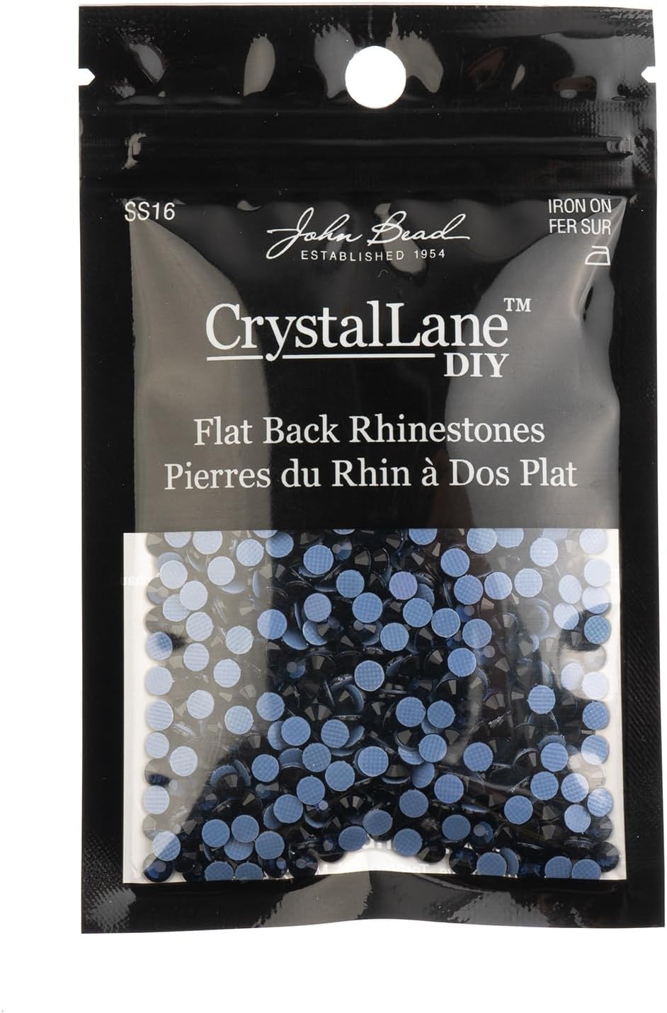 Crystal Lane DIY SS16 (4mm) Hot-fix Glass Flat Backs Rhinestones, 1440pcs