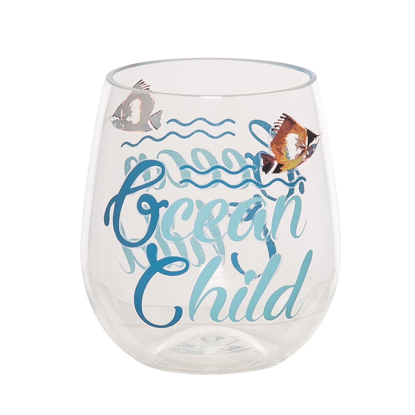 Ocean Child Acrylic Stemless Wine Glass Tumbler