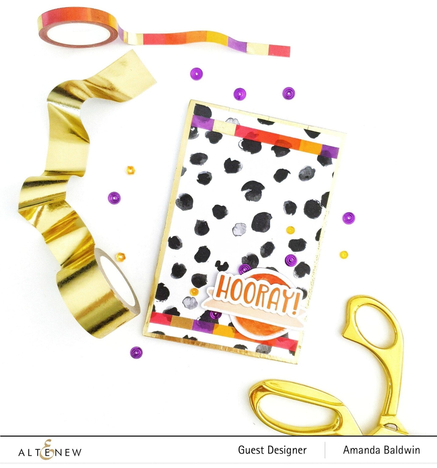 Retired - Gold Foil 1 inch Washi Tape