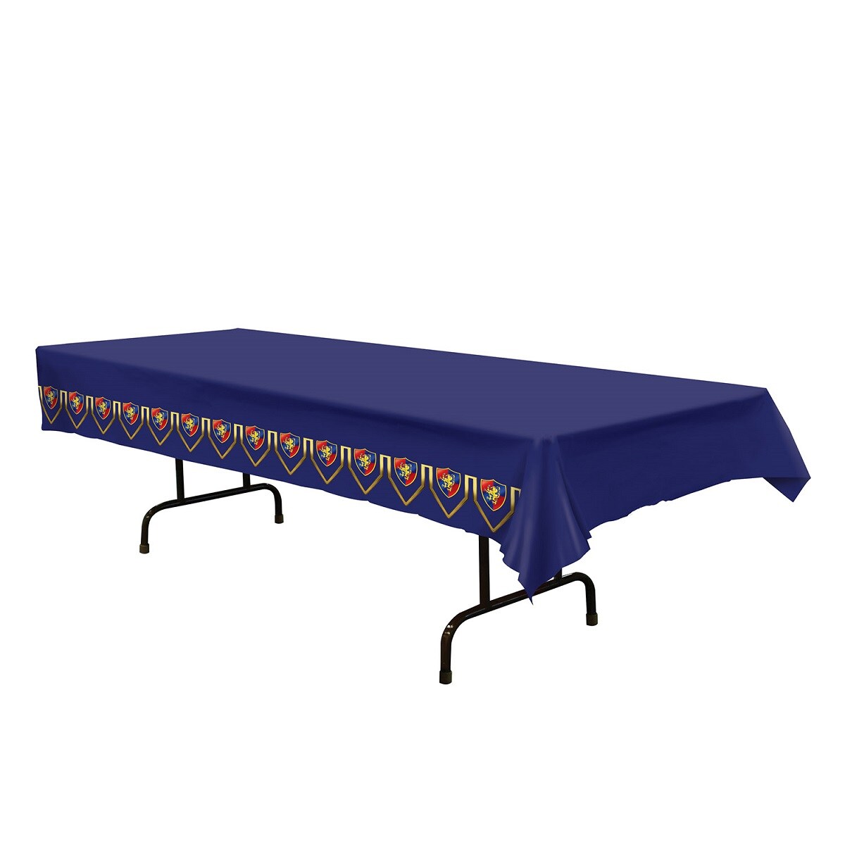 Beistle Club Pack of 12 Purple Disposable Medieval Banquet Party Table Covers 54&#x22; x 108&#x22;
