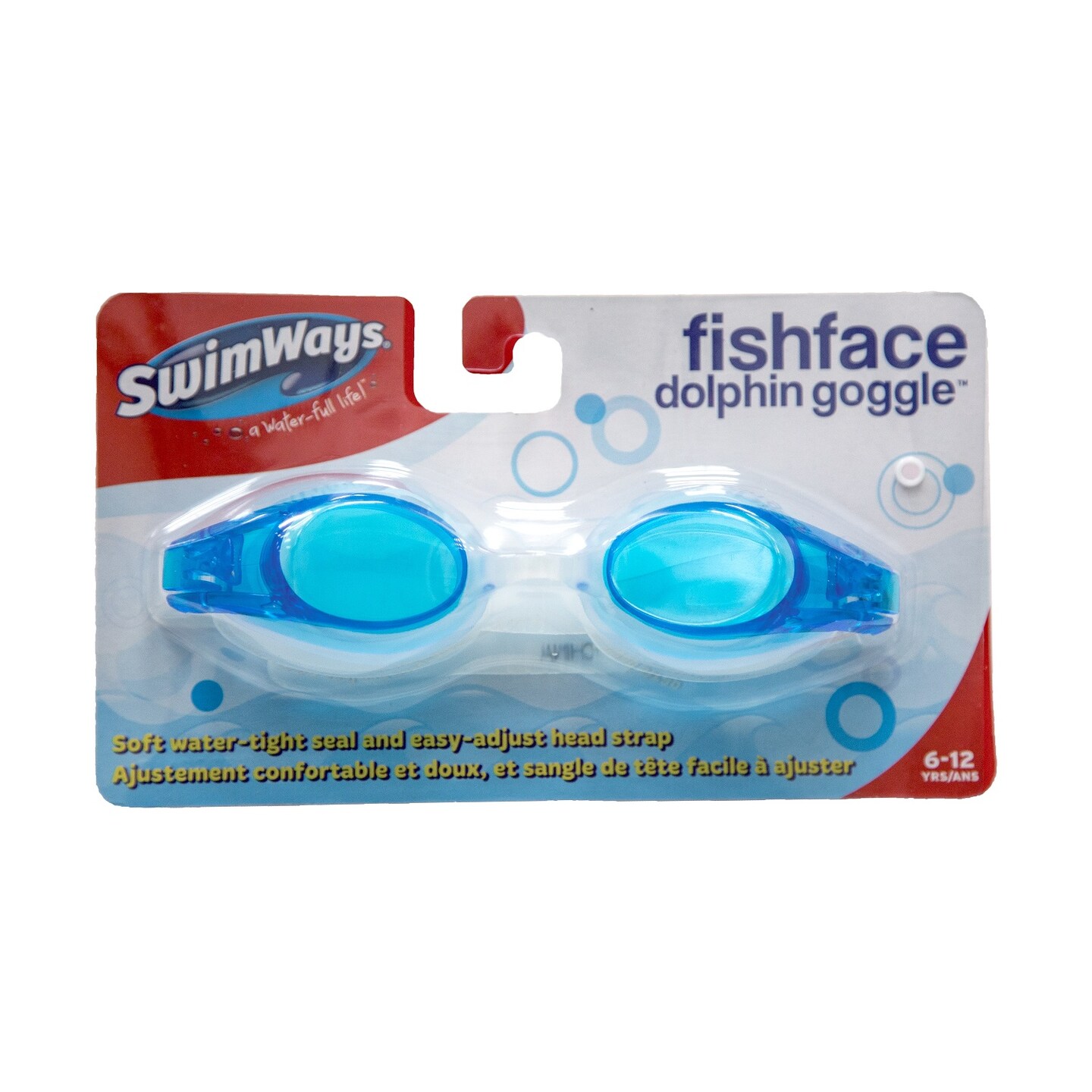 SwimWays 6" Blue Fish Face Dolphin Goggles Swimming Pool Accessory