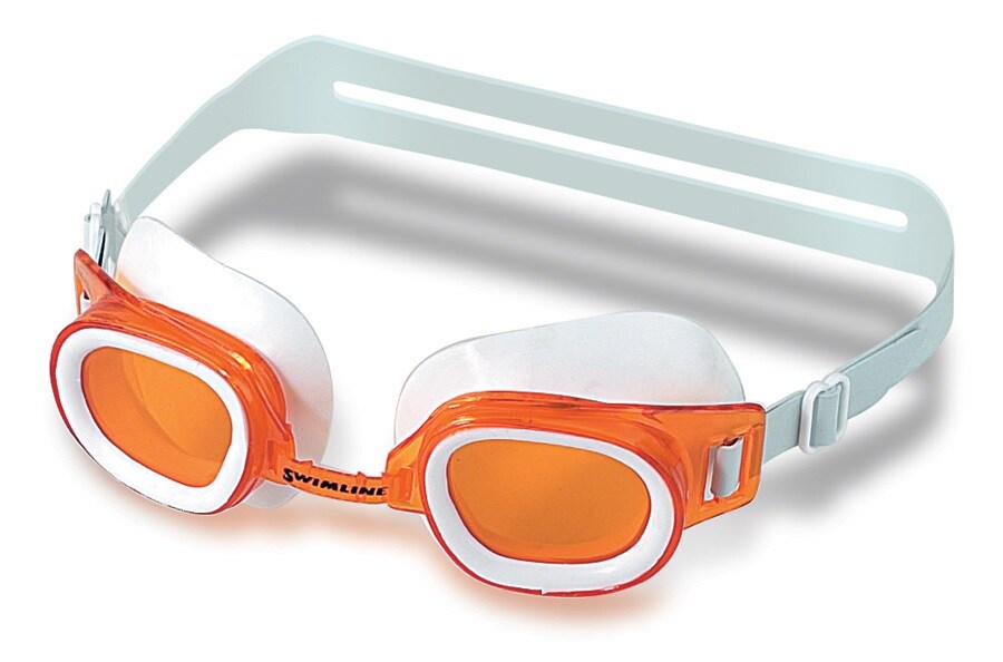 Orange swimming deals goggles