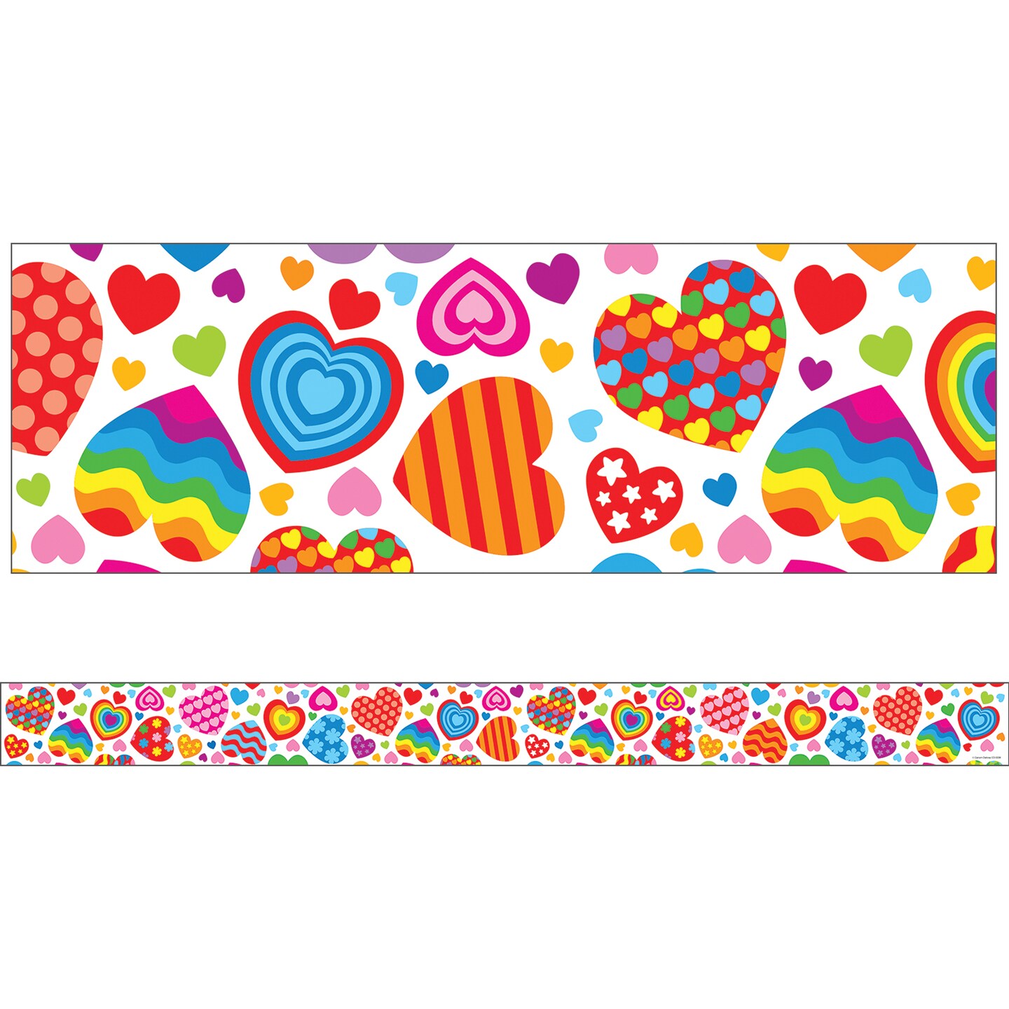 Carson Dellosa | Groovy Hearts Bulletin Board Borders | 12 Strips, 36ft ...