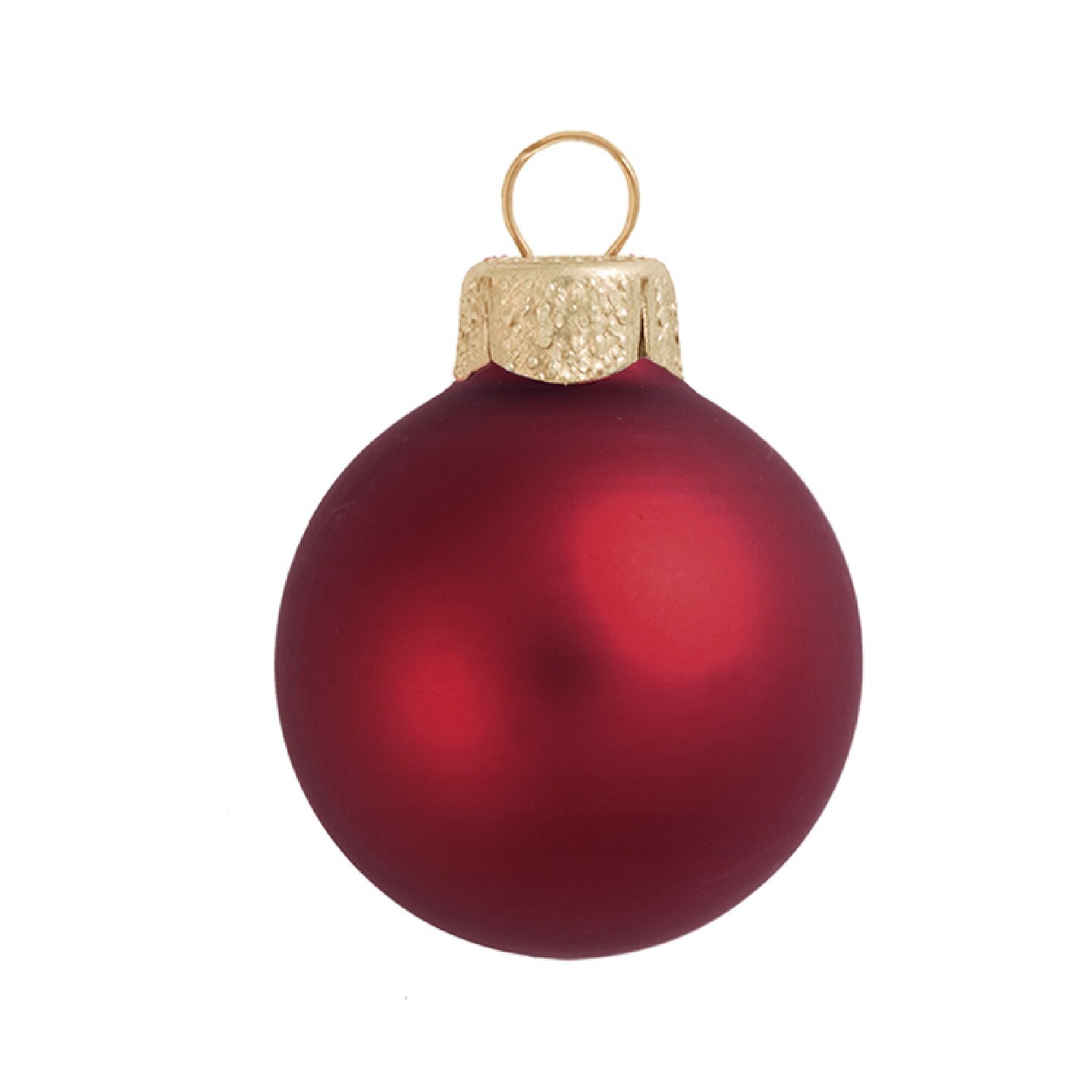 Whitehurst Matte Finish Glass Christmas Ball Ornament - 7" (180mm) - Burgundy Red