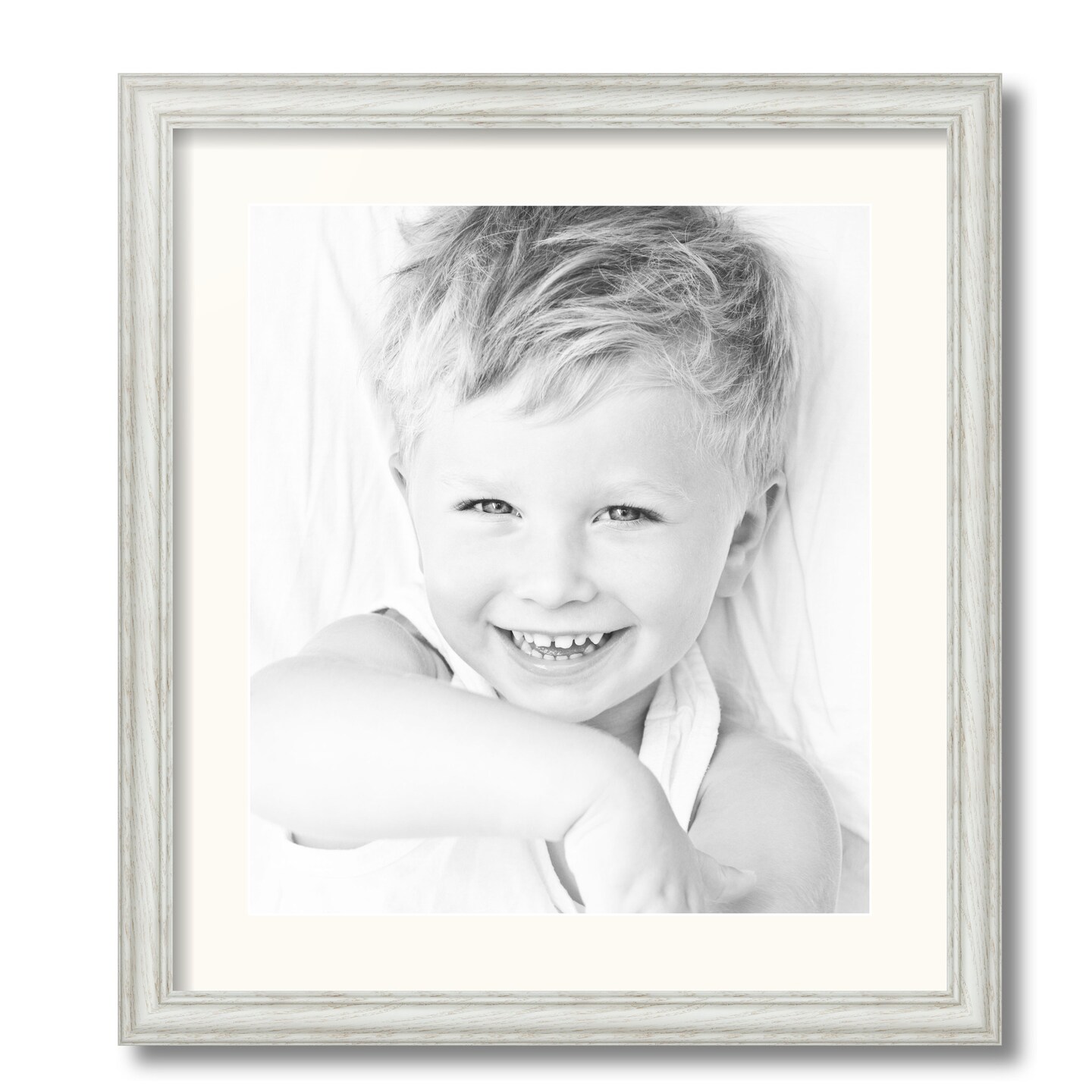 ArtToFrames 18x20" Matted Picture Frame with 14x16" Single Mat Photo Opening Framed in 1.25" White and 2" Mat (FWM-4098-18x20)