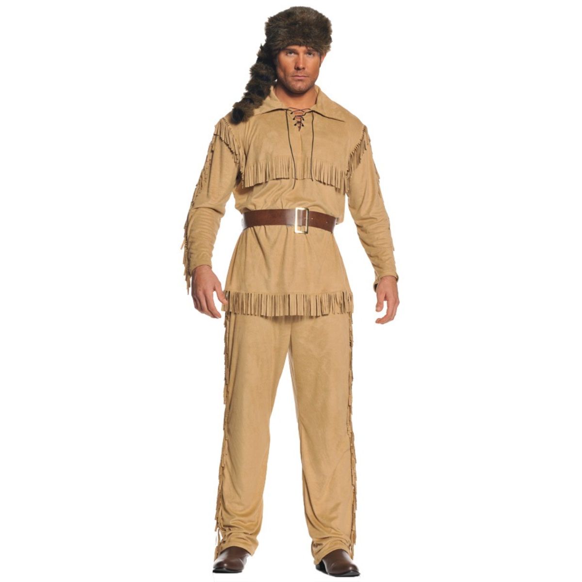 The Costume Center Khaki and Brown Frontier Men Adult Halloween Costume - One Size