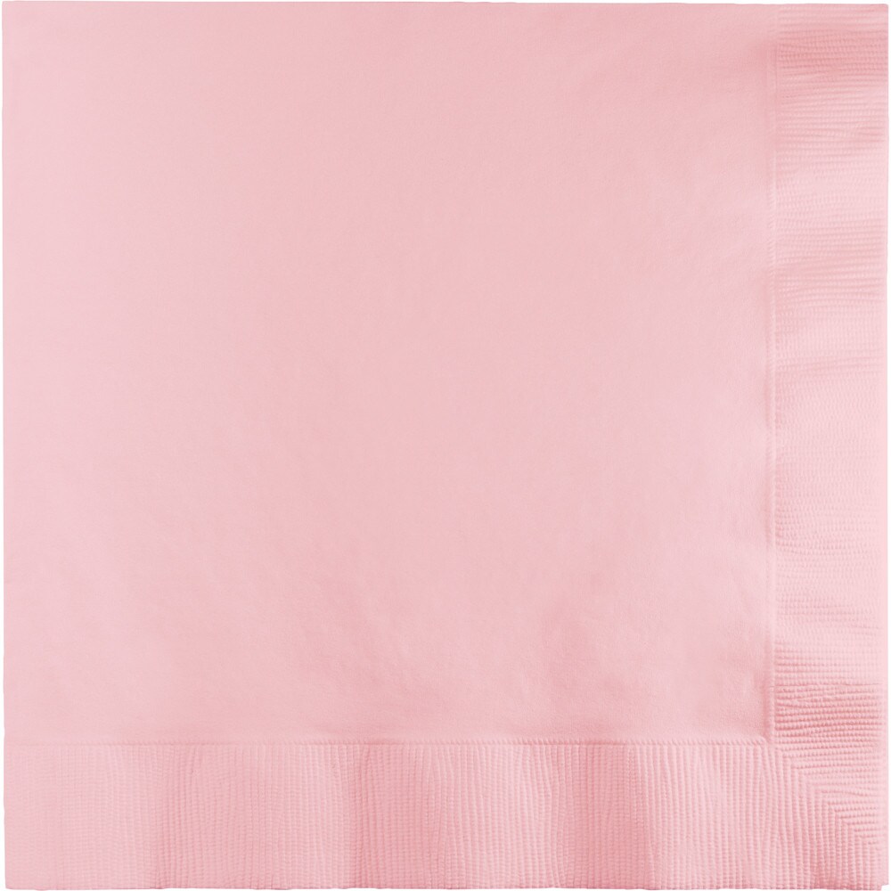 Party Central Club Pack of 250 Baby Pink Solid 3-Ply Disposable Dinner Napkins 8.75&#x22;