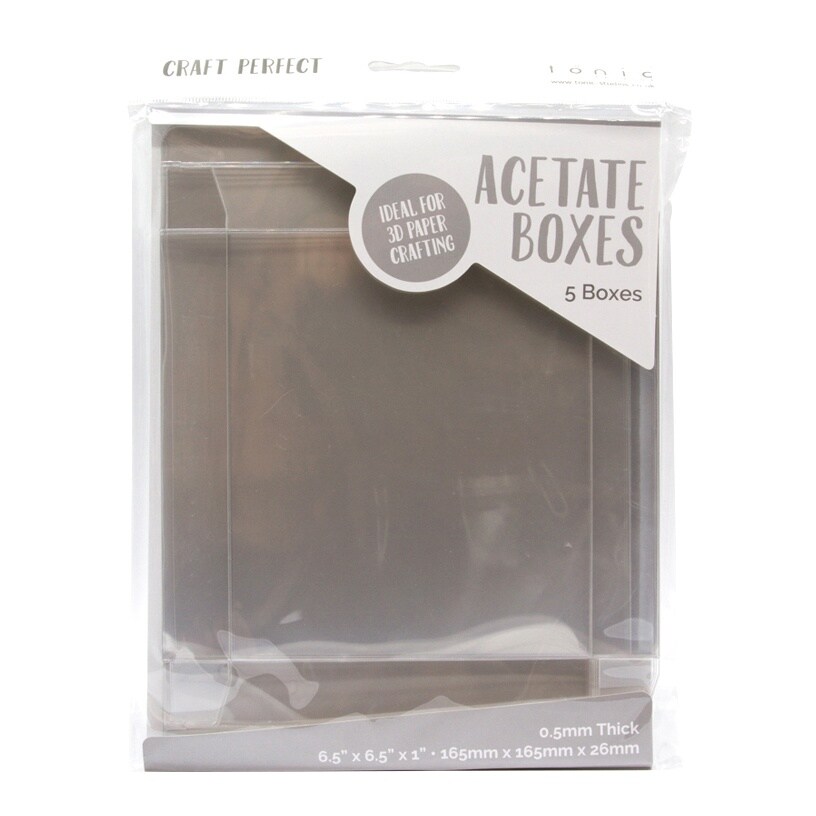 Craft Perfect Acetate Box 5/Pkg-6.5&#x22;X6.5&#x22;