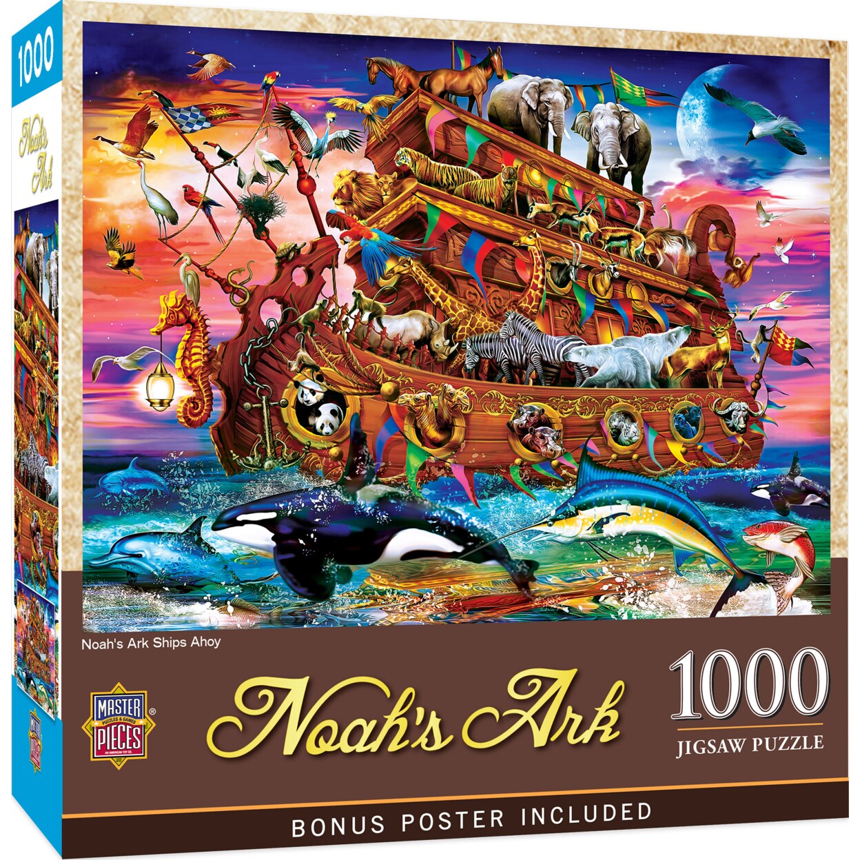 Masterpieces 1000 Piece Puzzle - Noah's Ark Ships Ahoy - 19.25"x26.75"