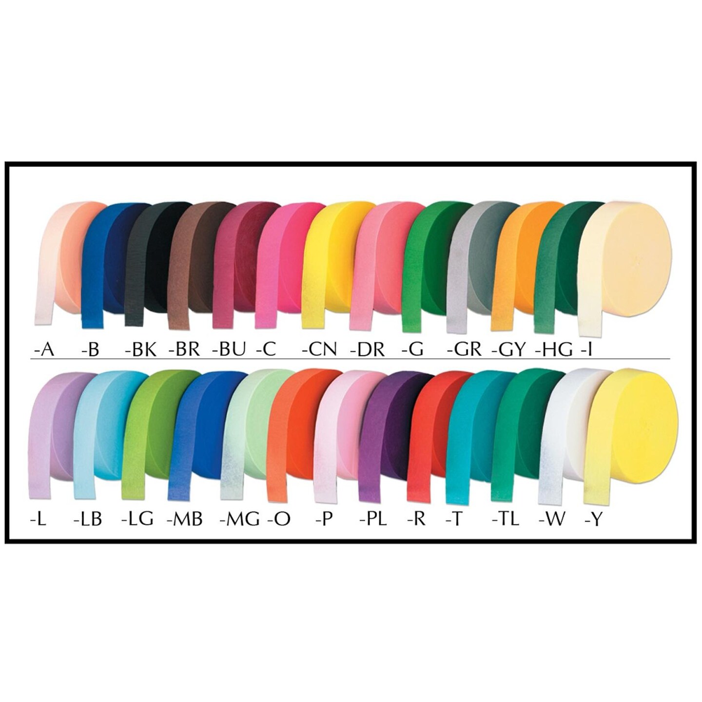 Beistle Club Pack of 12 Light Blue Festive Crepe Paper Party Streamers 85&#x27;