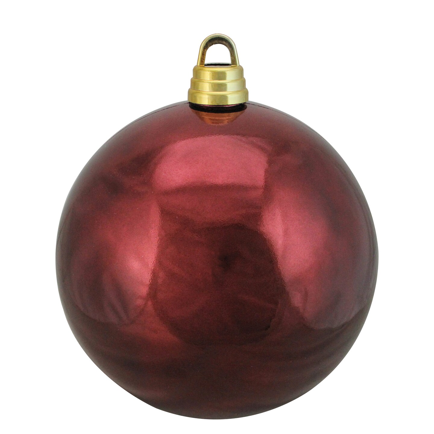 Northlight Shiny Shatterproof Commercial Christmas Ball Ornament - 12&#x22; (300mm) - Burgundy Red
