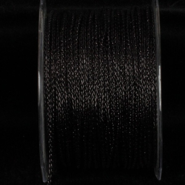 The Ribbon People Black Glitter Chain Craft Ribbon 0.25&#x22; x 110 Yards