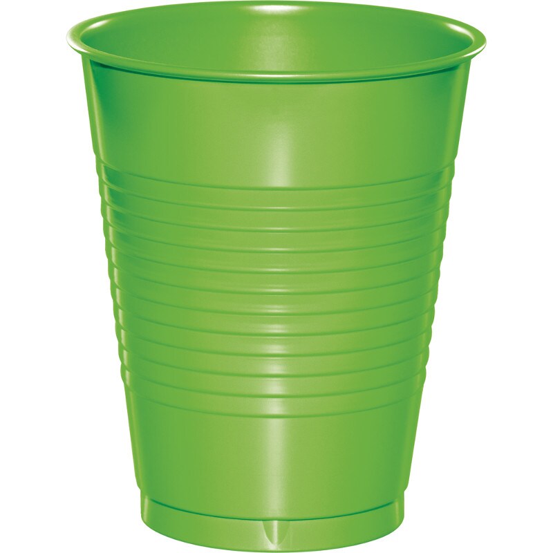 Plastic Cups 16 Ounce Lime Green Cup